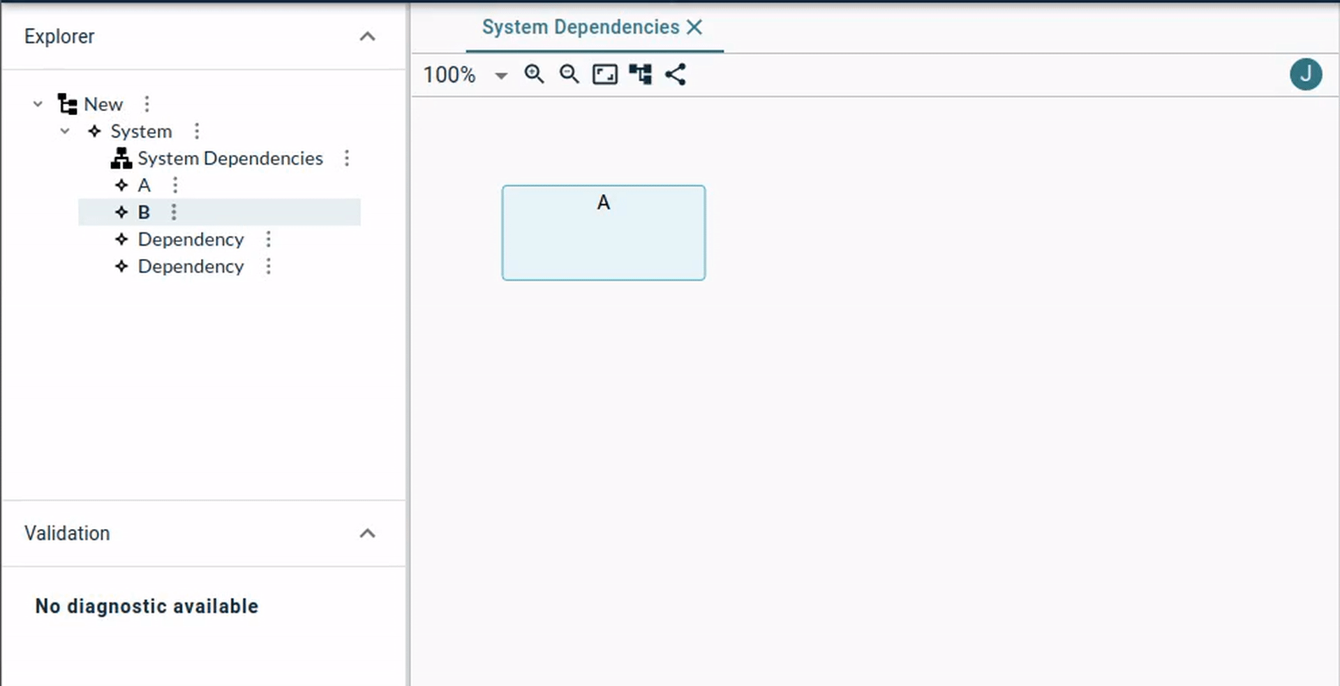 Dropping an element from the explorer on a diagram